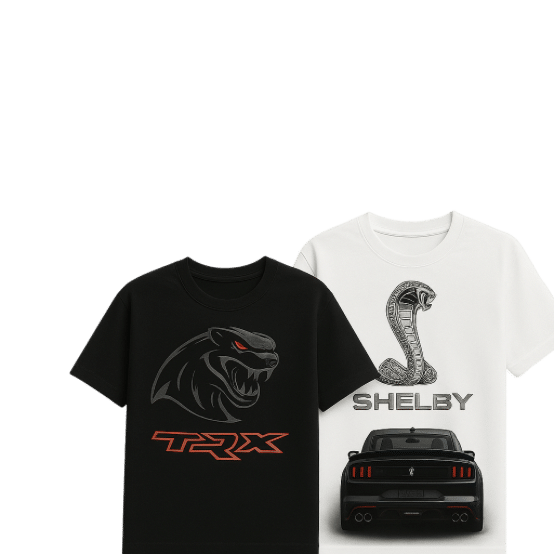 Trx and Shelby t-shirts